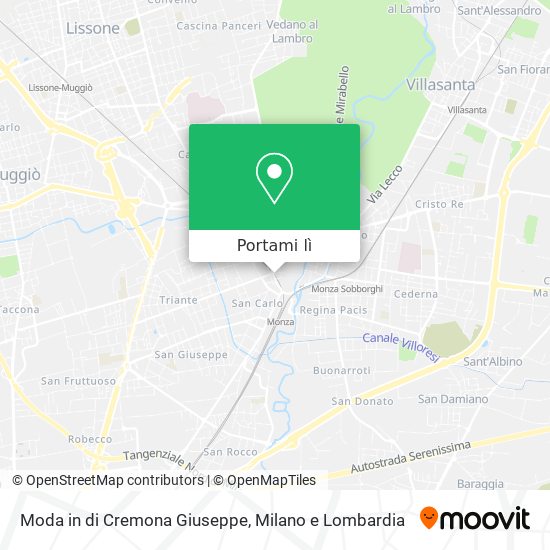 Mappa Moda in di Cremona Giuseppe