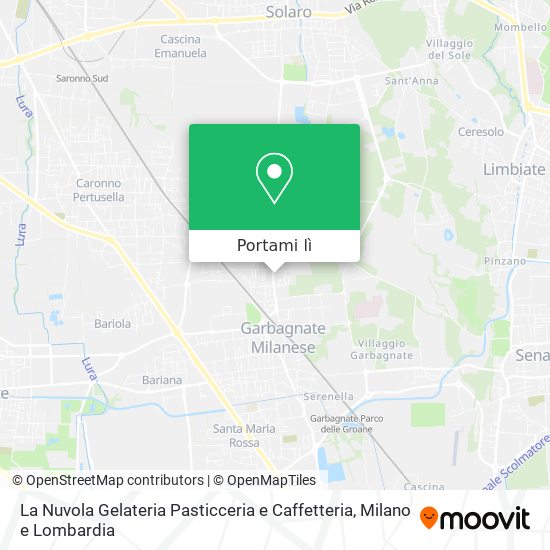 Mappa La Nuvola Gelateria Pasticceria e Caffetteria