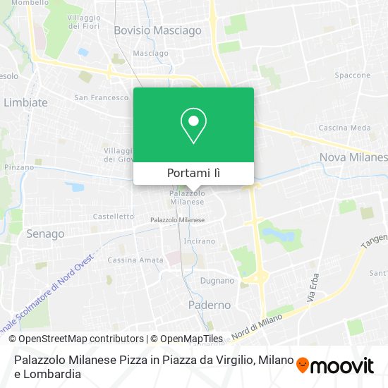 Mappa Palazzolo Milanese Pizza in Piazza da Virgilio