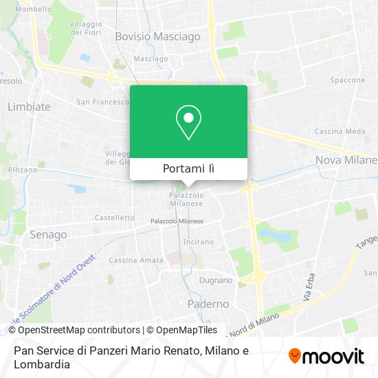 Mappa Pan Service di Panzeri Mario Renato