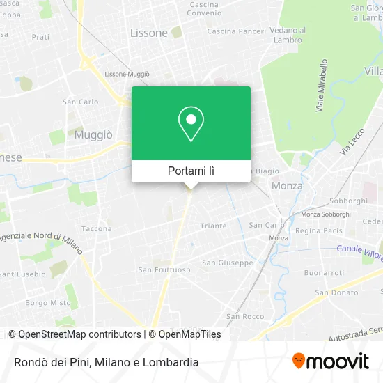 Mappa Rondò dei Pini