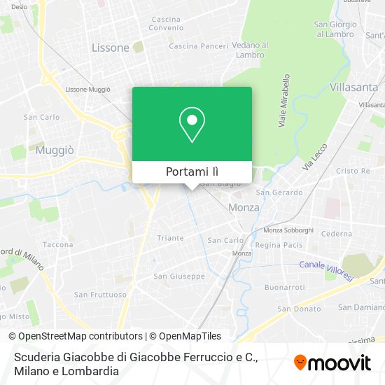 Mappa Scuderia Giacobbe di Giacobbe Ferruccio e C.