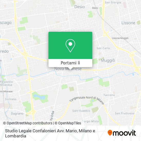 Mappa Studio Legale Confalonieri Avv. Mario