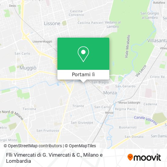Mappa Flli Vimercati di G. Vimercati & C.