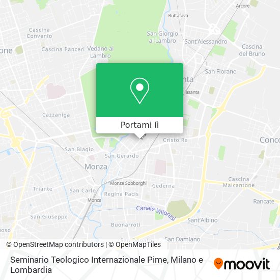 Mappa Seminario Teologico Internazionale Pime