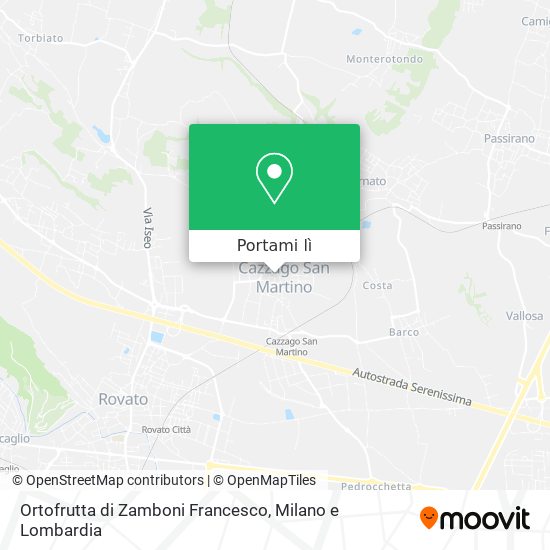 Mappa Ortofrutta di Zamboni Francesco