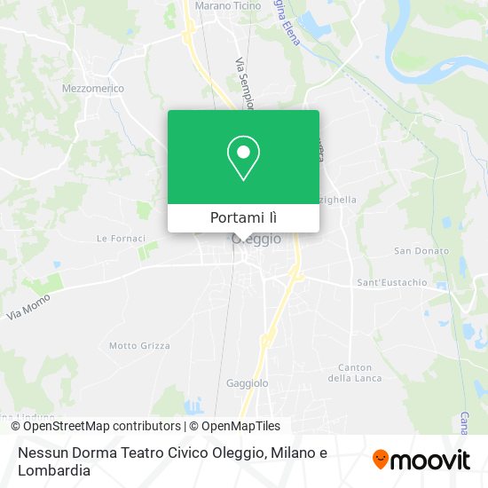 Mappa Nessun Dorma Teatro Civico Oleggio