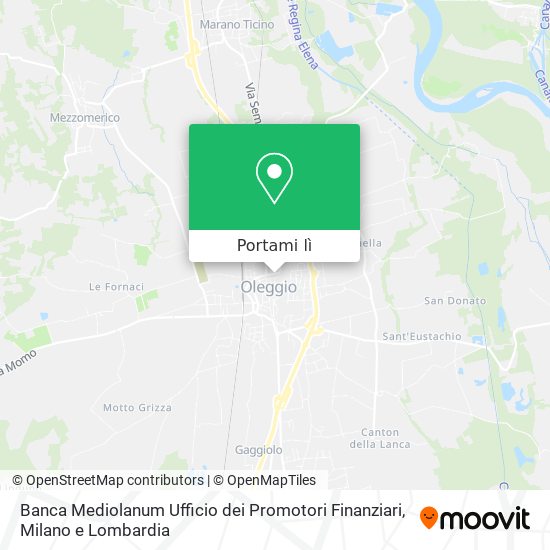 Mappa Banca Mediolanum Ufficio dei Promotori Finanziari