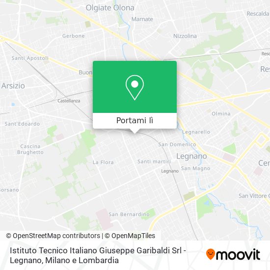 Mappa Istituto Tecnico Italiano Giuseppe Garibaldi Srl - Legnano