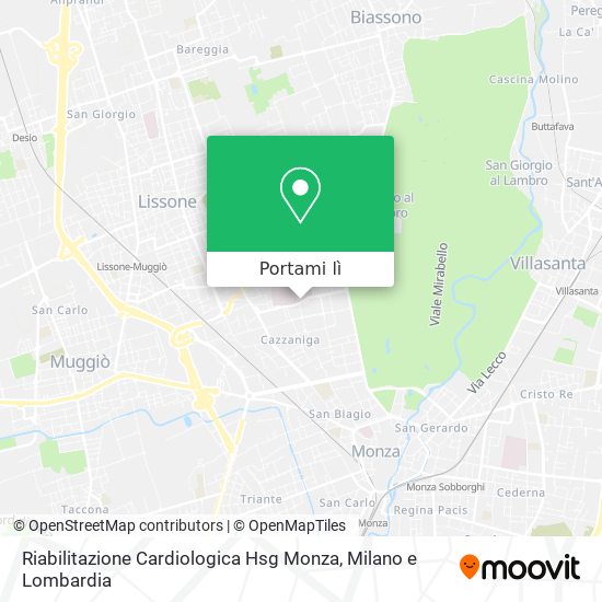 Mappa Riabilitazione Cardiologica Hsg Monza