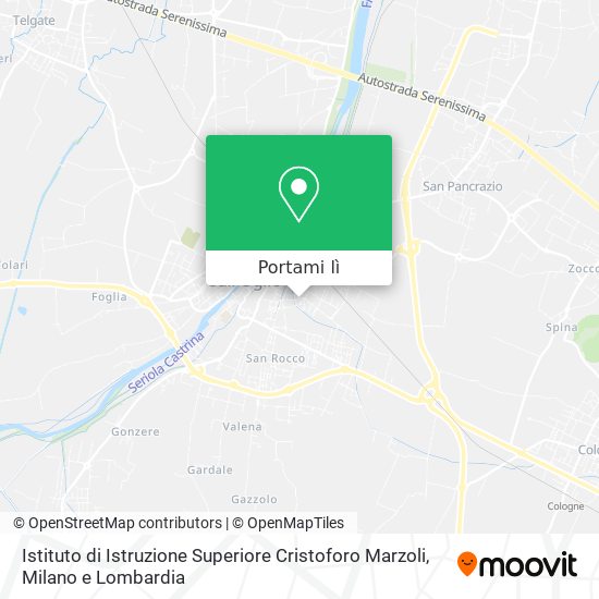 Mappa Istituto di Istruzione Superiore Cristoforo Marzoli