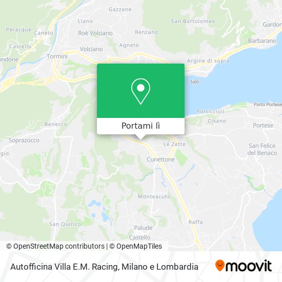 Mappa Autofficina Villa E.M. Racing