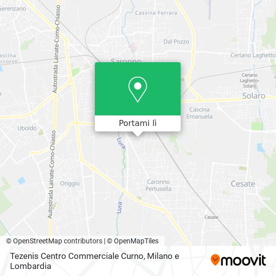 Mappa Tezenis Centro Commerciale Curno