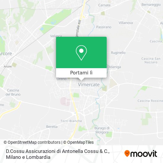 Mappa D.Cossu Assicurazioni di Antonella Cossu & C.