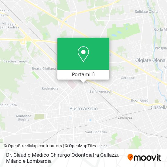 Mappa Dr. Claudio Medico Chirurgo Odontoiatra Gallazzi