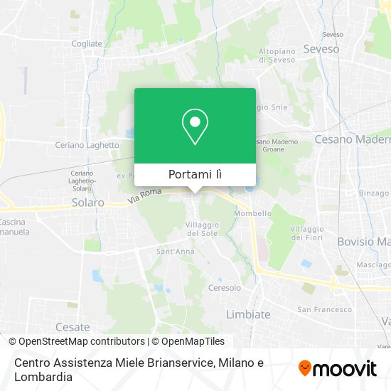 Mappa Centro Assistenza Miele Brianservice