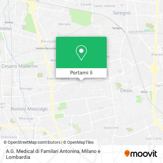 Mappa A.G. Medical di Familari Antonina