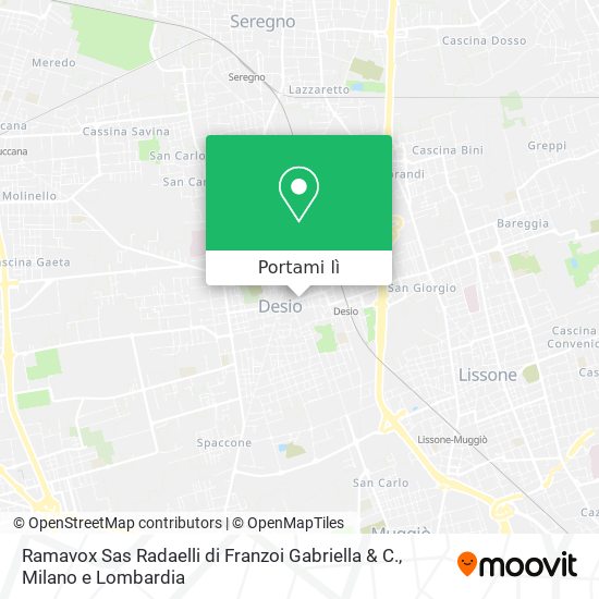 Mappa Ramavox Sas Radaelli di Franzoi Gabriella & C.