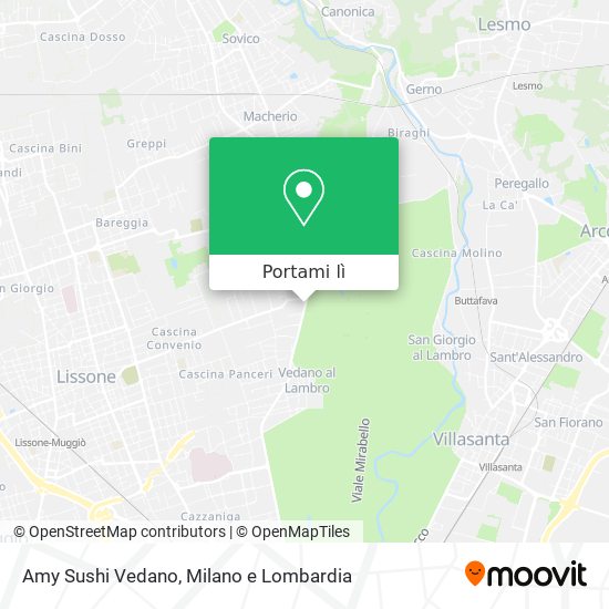 Mappa Amy Sushi Vedano