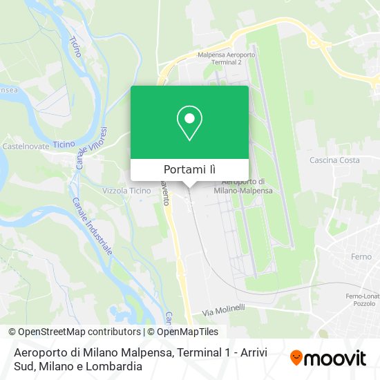 Mappa Aeroporto di Milano Malpensa, Terminal 1 - Arrivi Sud