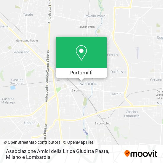 Mappa Associazione Amici della Lirica Giuditta Pasta