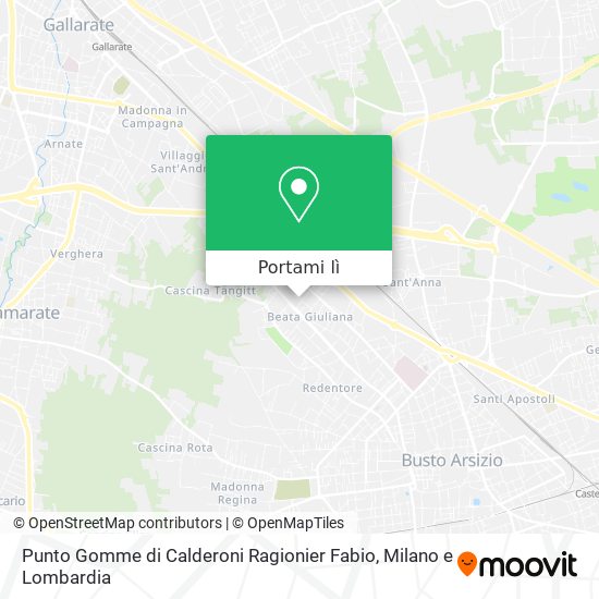 Mappa Punto Gomme di Calderoni Ragionier Fabio