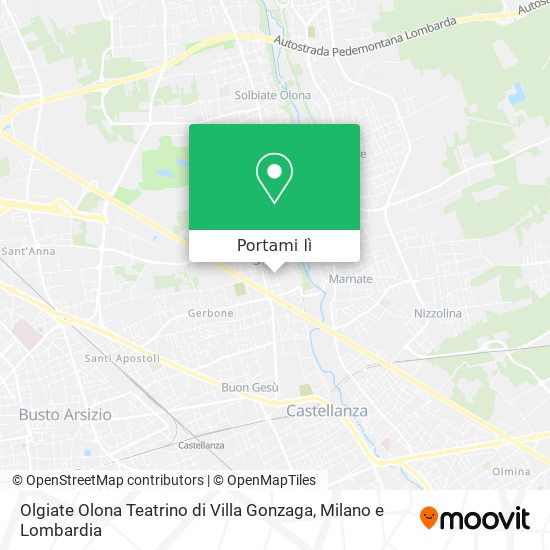 Mappa Olgiate Olona Teatrino di Villa Gonzaga