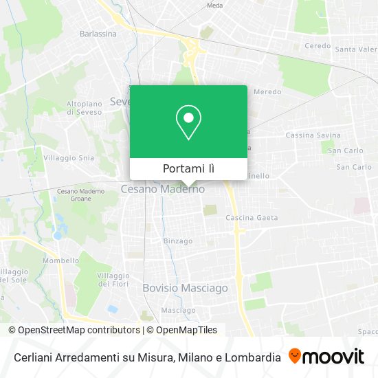 Mappa Cerliani Arredamenti su Misura