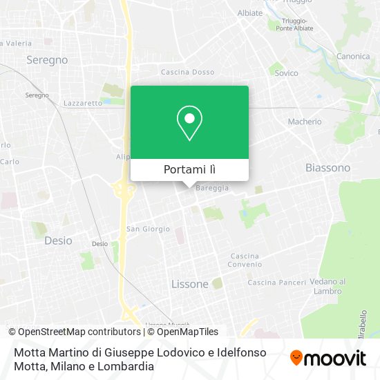 Mappa Motta Martino di Giuseppe Lodovico e Idelfonso Motta