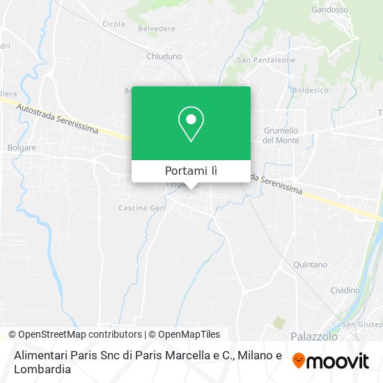 Mappa Alimentari Paris Snc di Paris Marcella e C.