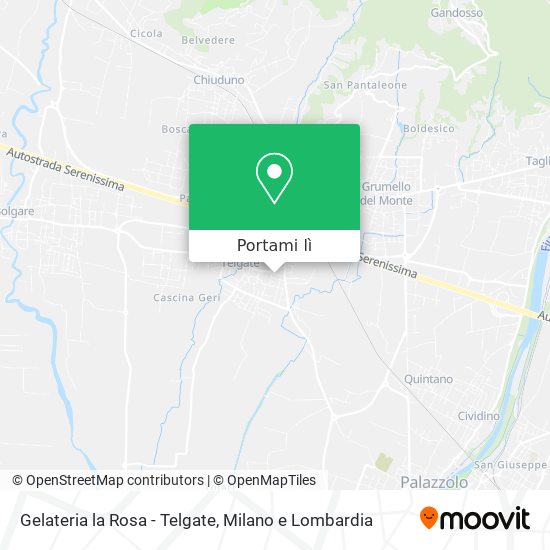 Mappa Gelateria la Rosa - Telgate