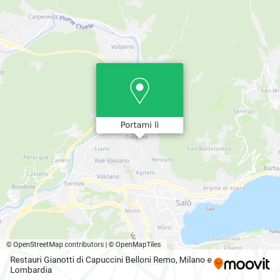 Mappa Restauri Gianotti di Capuccini Belloni Remo