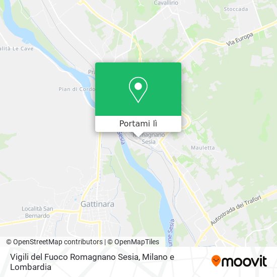 Mappa Vigili del Fuoco Romagnano Sesia