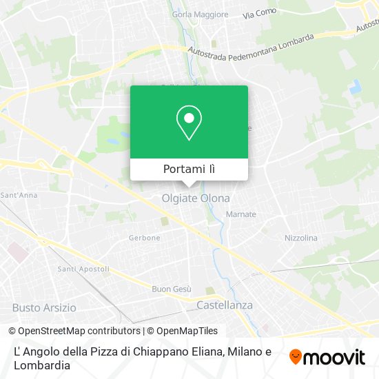 Mappa L' Angolo della Pizza di Chiappano Eliana