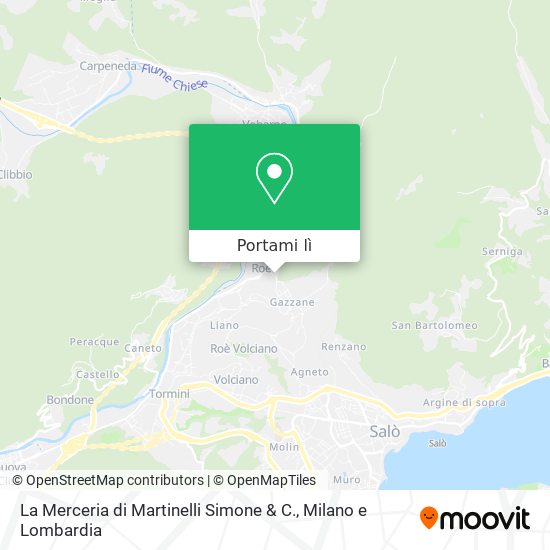 Mappa La Merceria di Martinelli Simone & C.
