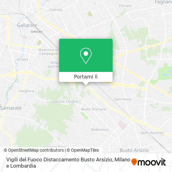 Mappa Vigili del Fuoco Distaccamento Busto Arsizio