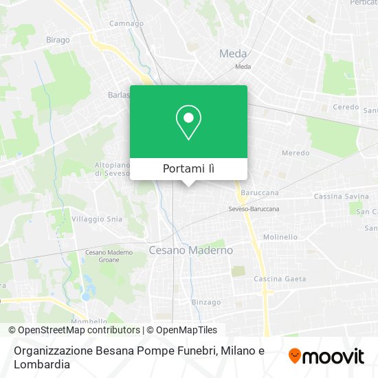 Mappa Organizzazione Besana Pompe Funebri