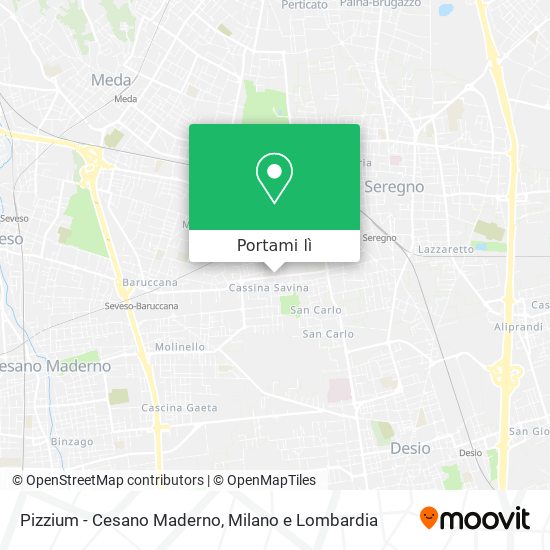 Mappa Pizzium - Cesano Maderno
