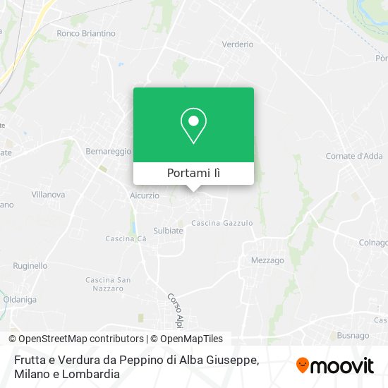 Mappa Frutta e Verdura da Peppino di Alba Giuseppe