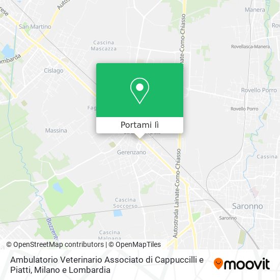 Mappa Ambulatorio Veterinario Associato di Cappuccilli e Piatti