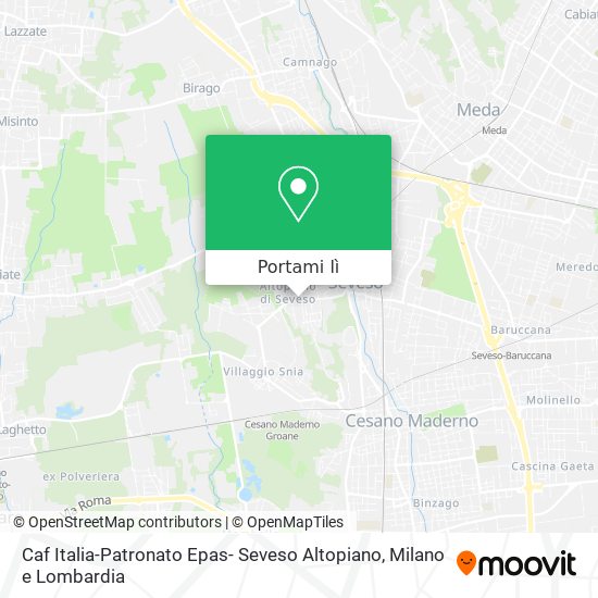 Mappa Caf Italia-Patronato Epas- Seveso Altopiano