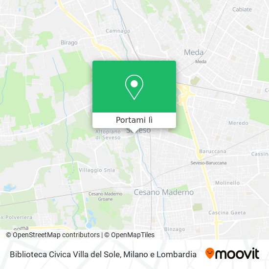 Mappa Biblioteca Civica Villa del Sole