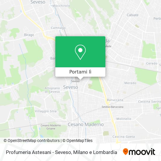 Mappa Profumeria Astesani - Seveso