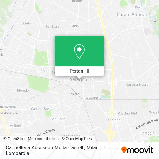 Mappa Cappelleria Accessori Moda Castelli