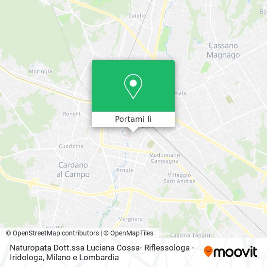 Mappa Naturopata Dott.ssa Luciana Cossa- Riflessologa - Iridologa