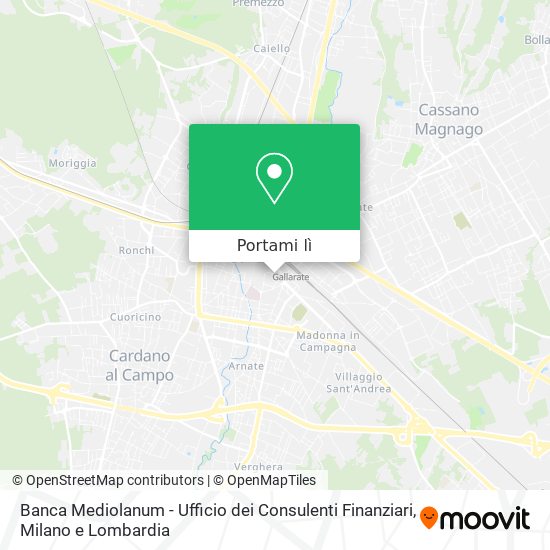 Mappa Banca Mediolanum - Ufficio dei Consulenti Finanziari