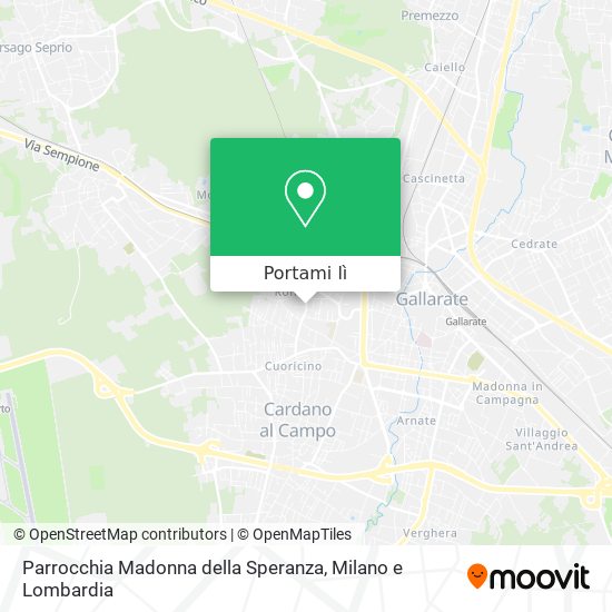 Mappa Parrocchia Madonna della Speranza