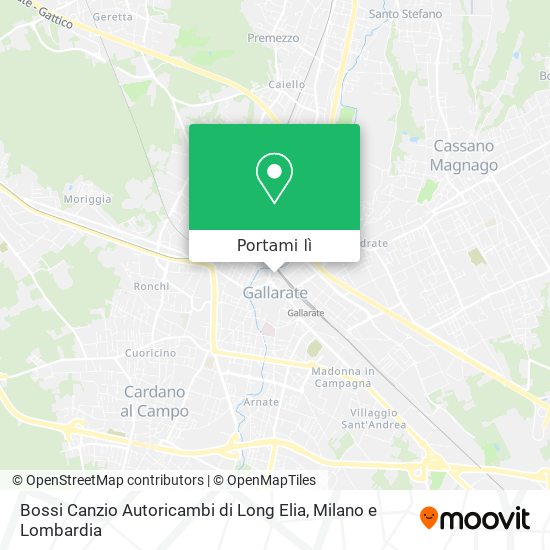 Mappa Bossi Canzio Autoricambi di Long Elia