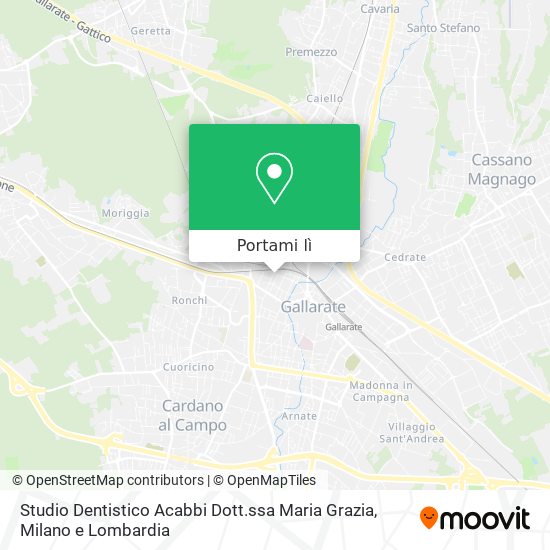 Mappa Studio Dentistico Acabbi Dott.ssa Maria Grazia