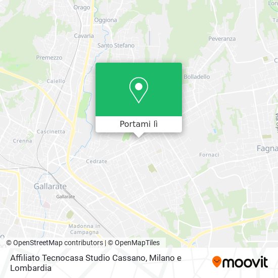Mappa Affiliato Tecnocasa Studio Cassano
